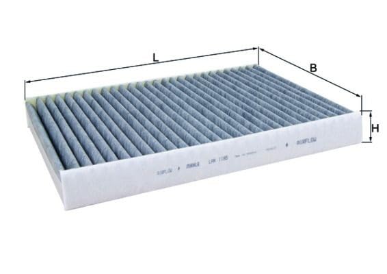 Interior Cabin Air Filter MAHLE LAK 1185 - Carbon Activated Pollen Filter - with odor protection - Car