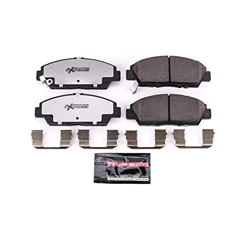 Power Stop Z26-568 Z26 Street Warrior Front Carbon Fiber-Ceramic Brake Pads with Hardware For Honda Prelude 1992-1996 [Vehicle Specific]