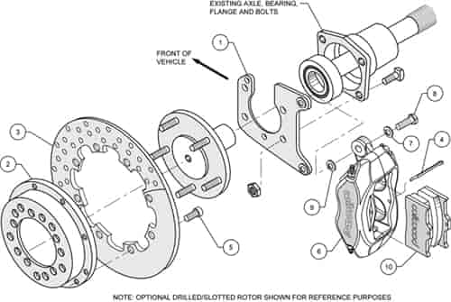 Drilled Rotor FDL Rear Drag Kit