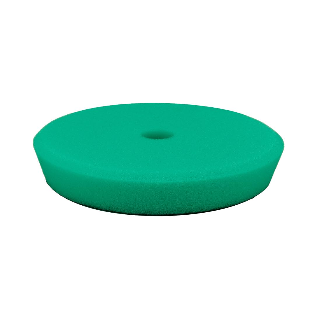 Maxshine 6.2" High Pro Universal Green Heavy Cutting Foam Pad – Compatible with DA & Rotary Polishers – for Cutting, Polishing & Finishing – Bendable, Washable & Reusable Pad