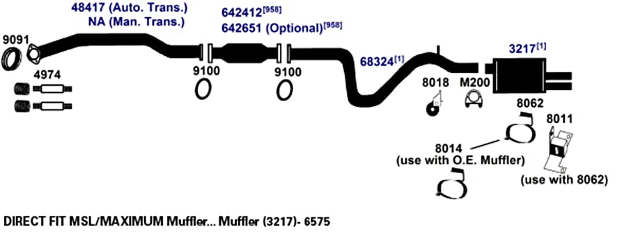 Exhaust Muffler AP Exhaust Products 3217