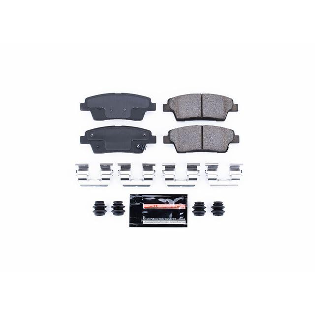Power Stop Z23-1551 Z23 Evolution Sport Carbon Fiber Infused Ceramic Brake Pads with Hardware For Genesis G80 2017-2020, Hyundai Genesis 2010-2016, Kia K900 2017 [Model Specific]
