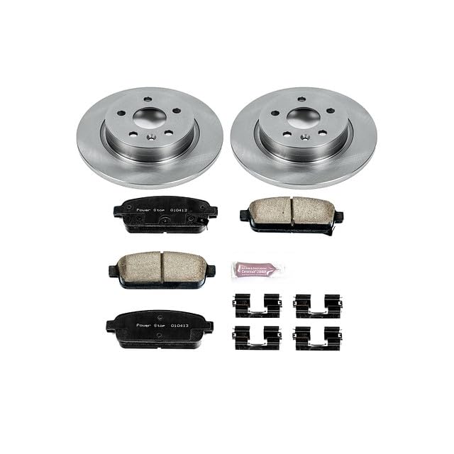 Power Stop KOE5544 Rear Replacement Brake Kit-OE Brake Rotors & Ceramic Brake Pads For Buick Encore, Chevy Cruze, Chevy Cruze Limi, Chevy Sonic, Chevy Trax [Model Specific]