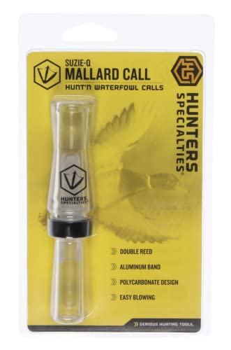 Suzie-Q Double Reed Duck Call - Hunters Specialties Easy Blowing Polycarbonate Design Waterfowl Mallard Call
