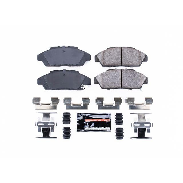 Power Stop Z23-496 Z23 Evolution Sport Carbon Fiber Infused Ceramic Brake Pads with Hardware For Honda Accord 1990-1993 [Model Specific]