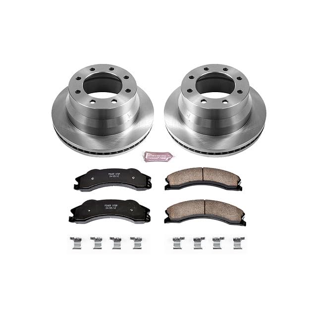 Power Stop KOE6257 Rear Replacement Brake Kit-OE Brake Rotors & Ceramic Brake Pads For Chevrolet Express 3500, GMC Savana 4500, Chevrolet Express 4500, GMC Savana 3500 [Model Specific]