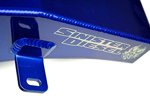 Sinister Diesel Degas Bottle | Blue Degas Bottle for 1999.5-2003 Ford 7.3L, Includes Degas Bottle with Sight Glass and All Installation Hardware