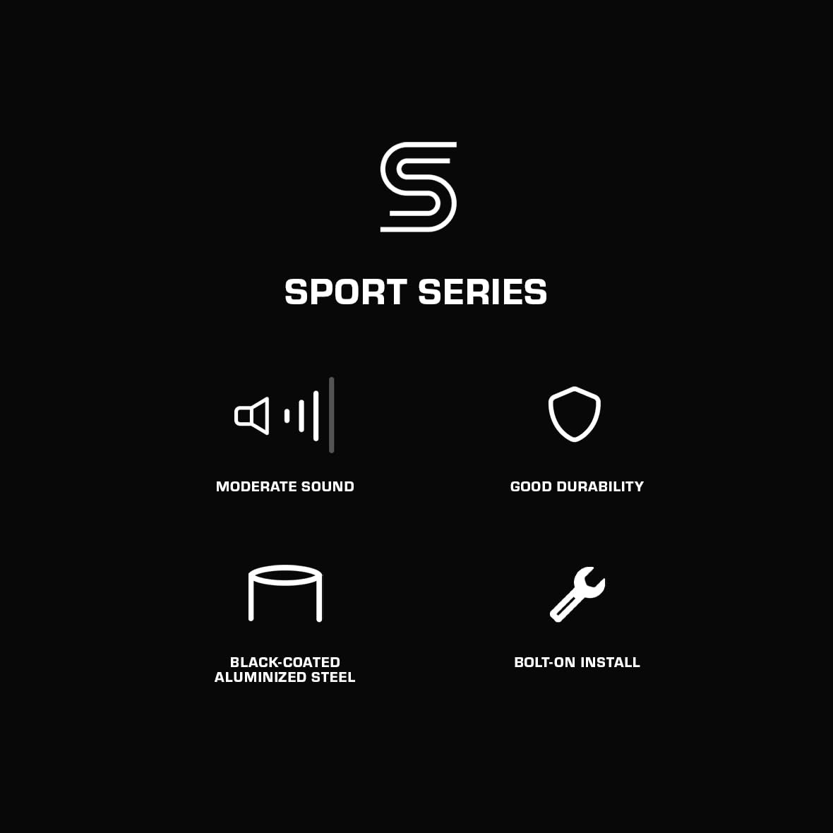 Black MBRP Universal Sport Muffler