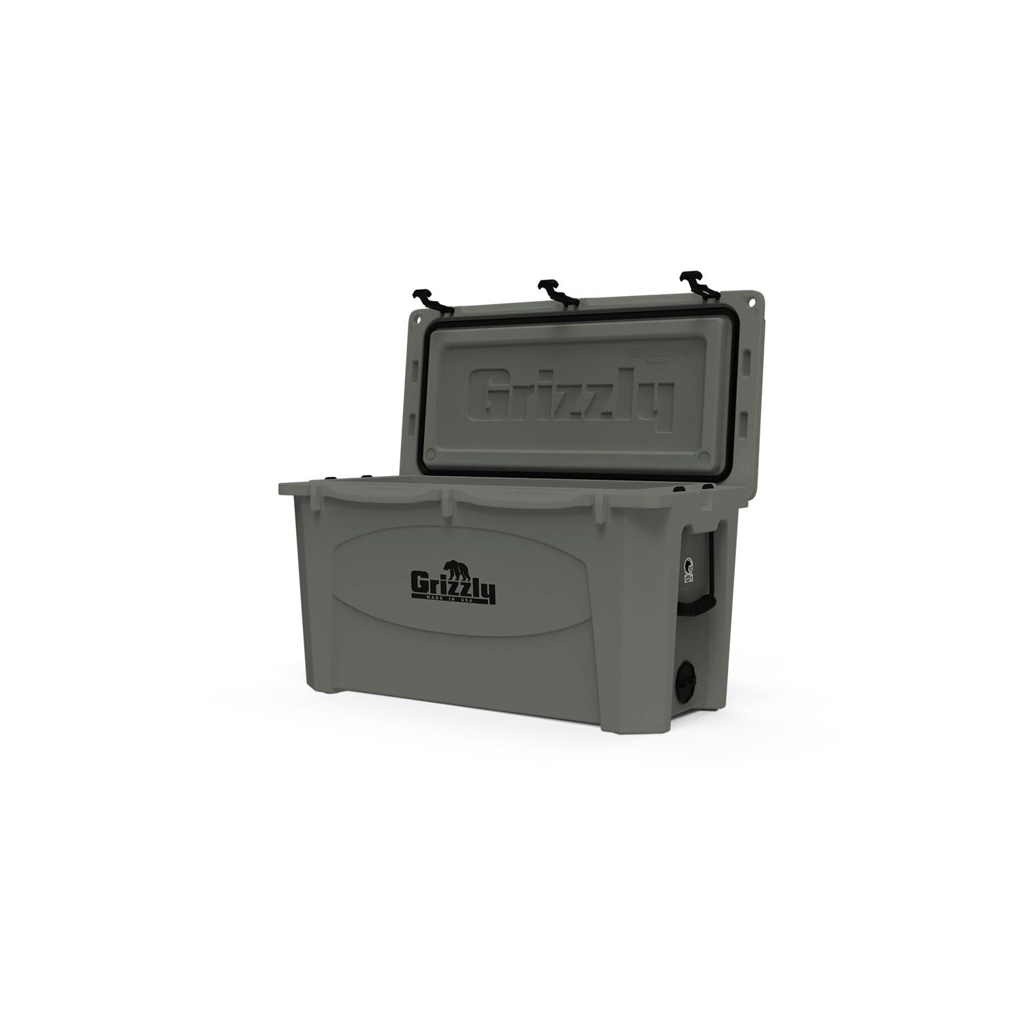 100 Cooler Grizzly | 100 qt Ice Chest Durable Rotomolded Insulated | Made in USA | Warranty for Life | for Beach Boat Camping Fishing Hunting | G100 | Lunar Green
