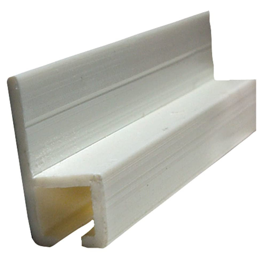 96" JR Products White Type-C Wall Mounted Internal Slide Track 80351