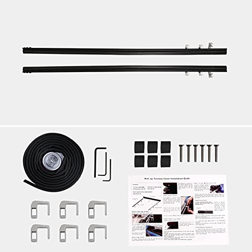 Soft Roll Up Tonneau Cover Spec-D Tuning Compatible with Chevy Colorado GMC Canyon Crew Cab 5' Bed 2015-2019