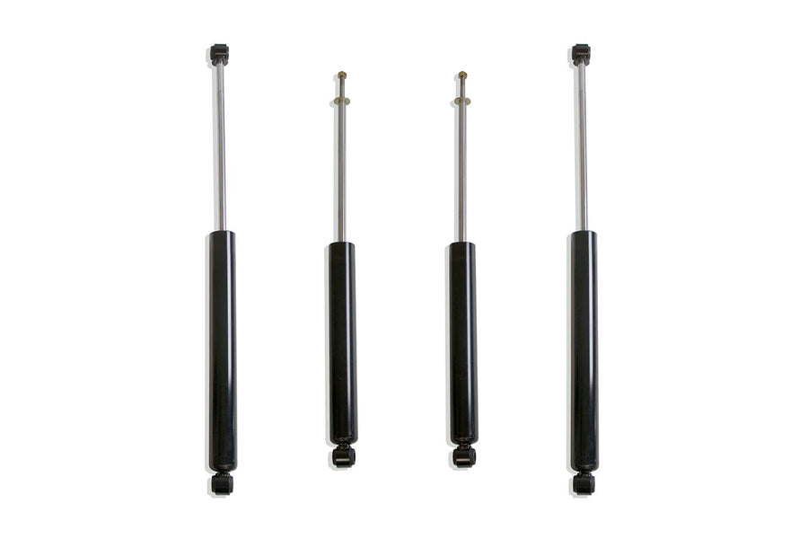 Twin Tube Gas Shock MaxTrac Suspension 943340S Front and Rear Shocks w/Hardware for Use w/4 in. Lift