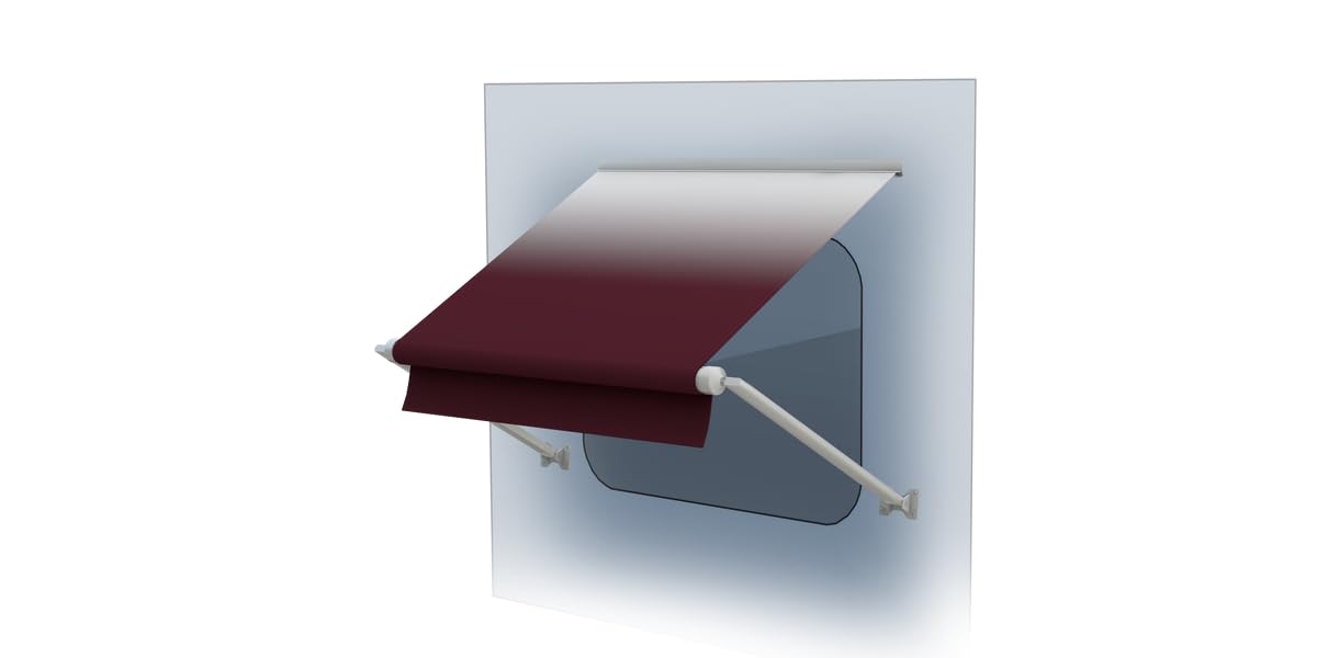 6' RV Window Awning Roller Assembly - Solera® Burgundy Fade #V000335159