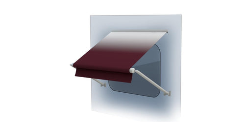 6' RV Window Awning Roller Assembly - Solera® Burgundy Fade #V000335159