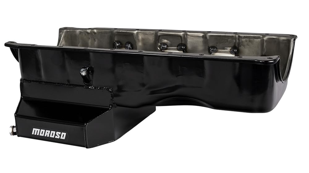 Moroso Steel T-Sump Style 20421 Oil Pan, Fits Big Block Chevy Gen V/VI Engines in Camaro, Chevelle, Nova and others, Road Race Baffle