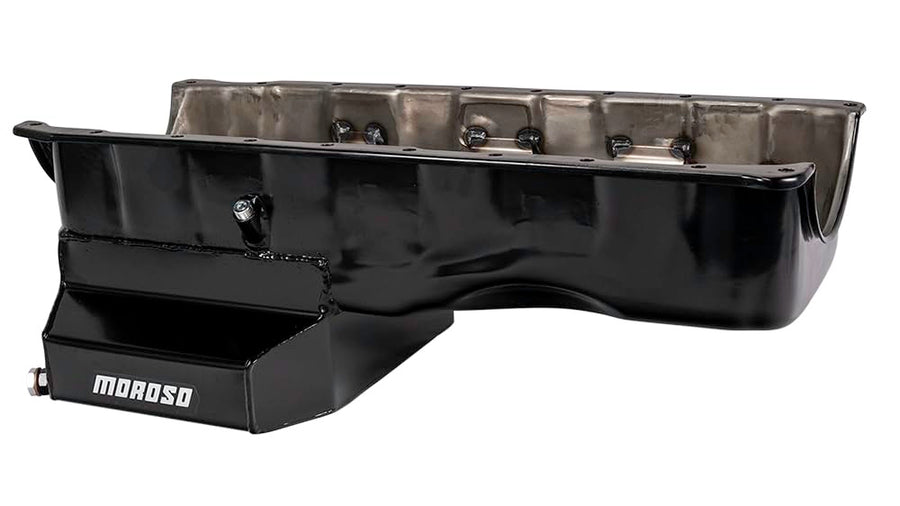 Moroso Steel T-Sump Style 20421 Oil Pan, Fits Big Block Chevy Gen V/VI Engines in Camaro, Chevelle, Nova and others, Road Race Baffle