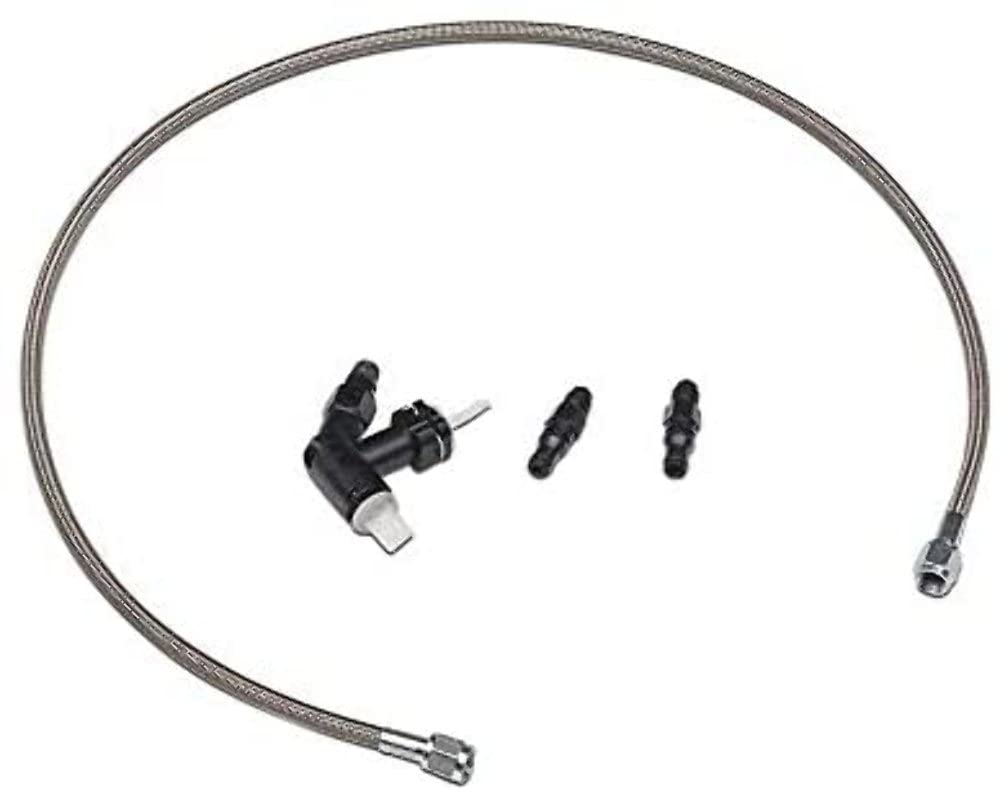 Mustang McLeod Line Assy 2005-Up 36in W/Male Wire Clip Fittings & Elbow Bleeder (139252)