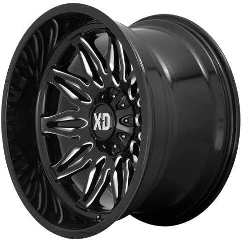 Xd859 Gunner Gloss Black Milled Wheel XD Wheels with Alloy Steel (22 x 10. inches /5 x 78 mm, -18 mm Offset)
