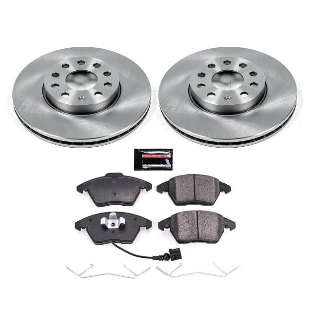 POWERSTOP Autospecialty KOE4623 Front Replacement Brake Kit-OE Brake Rotors & Ceramic Brake Pads For Audi A3, VW Beetle, VW Golf, VW Jetta, VW Rabbit [Model Specific]