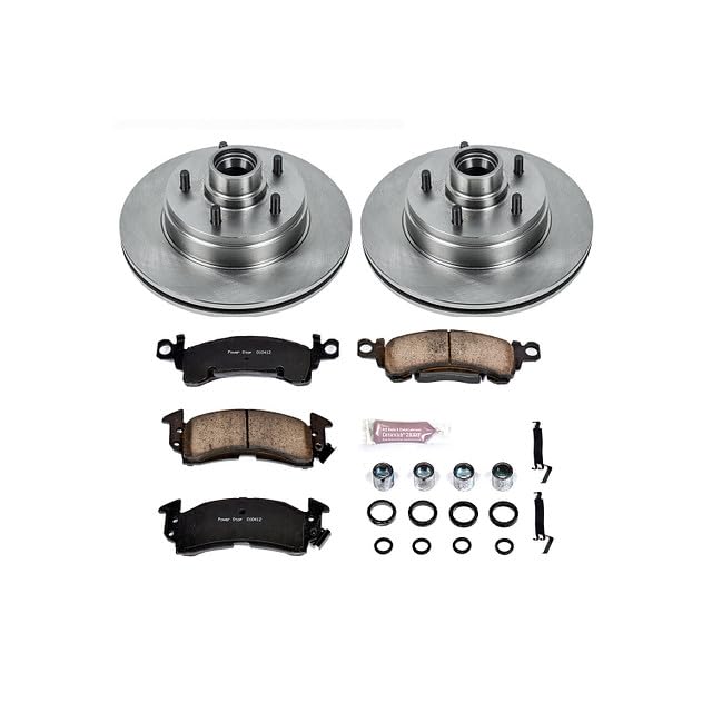 POWERSTOP Autospecialty KOE2936 Front Replacement Brake Kit-OE Brake Rotors & Ceramic Brake Pads For Roadmaster, Cadillac Brougham, Cadillac Fleetwood, Caprice, Olds Custom Cruiser [Model Specific]