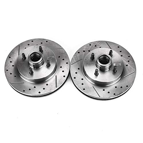 Power Stop Front AR8126XPR Drilled & Slotted Rotor Pair For Mustang 1987-1993 [Model Specific]