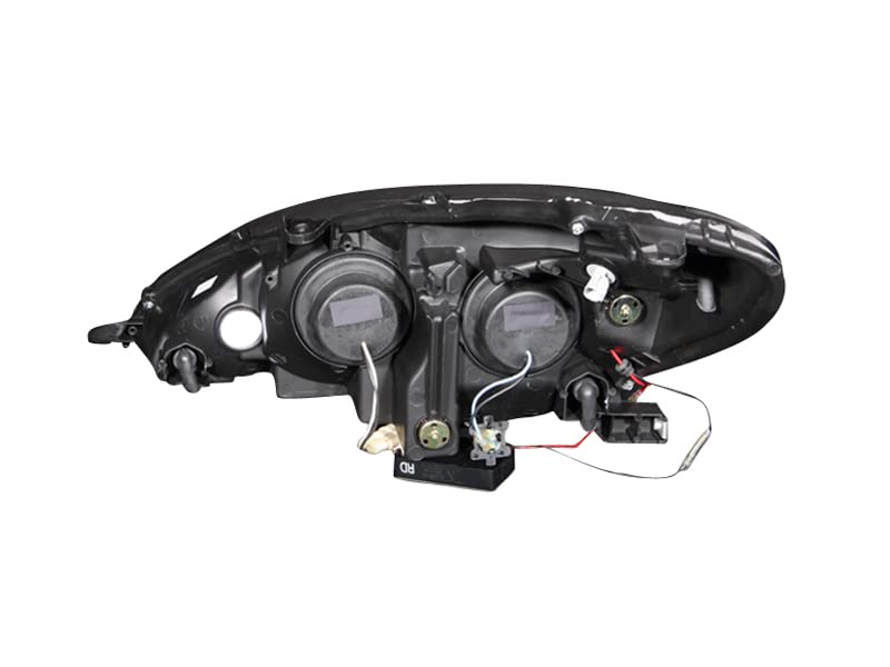Projector Headlight Set ANZO USA w/CCFL Halo-Chrome 121173