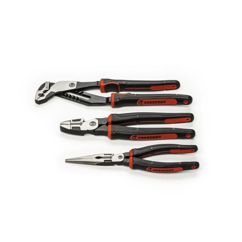 Z2 3Pc Mixed Dual Material Plier Set Crescent (Z2SET3CG-06)