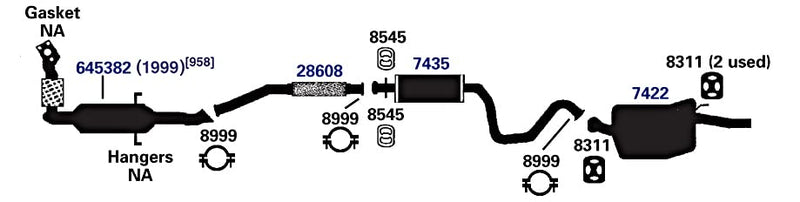 Exhaust Hanger AP Exhaust Products 8545