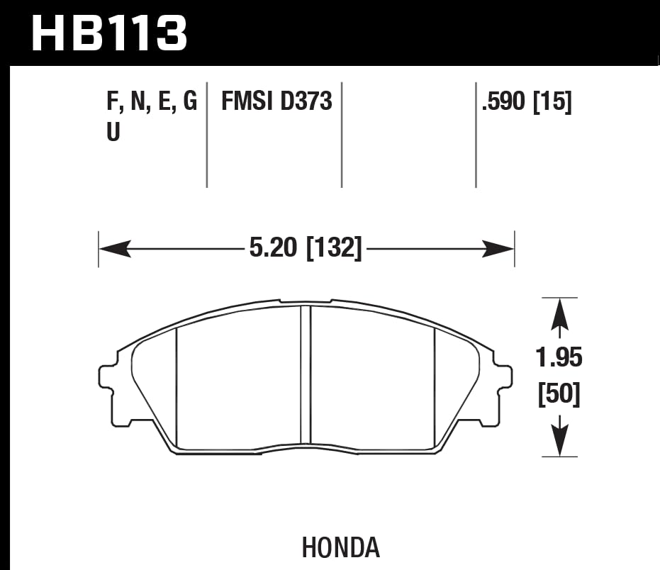 Hawk Performance HPS Performance HB113F.590 Street Brake Pads