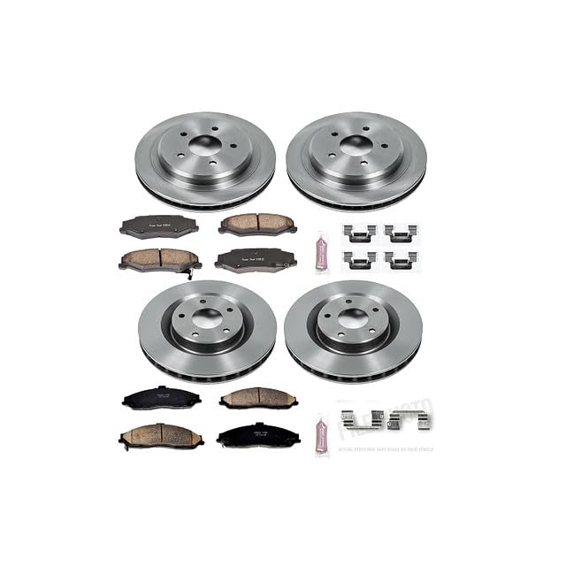 POWERSTOP Autospecialty KOE1418 Front and Rear Replacement Brake Kit-OE Brake Rotors & Ceramic Brake Pads For 2005-2013 Chevy Corvette Base C6 XLR