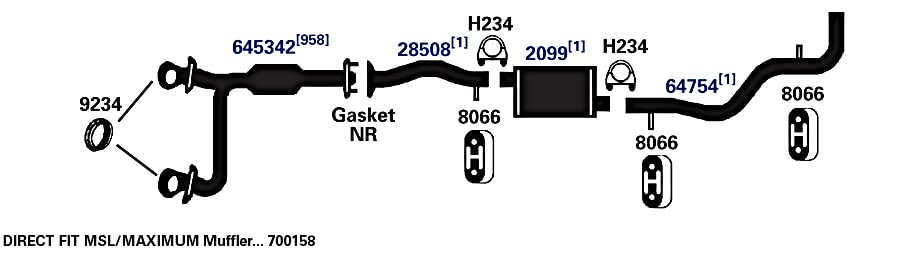 700158 AP Exhaust Products Muffler Exhaust