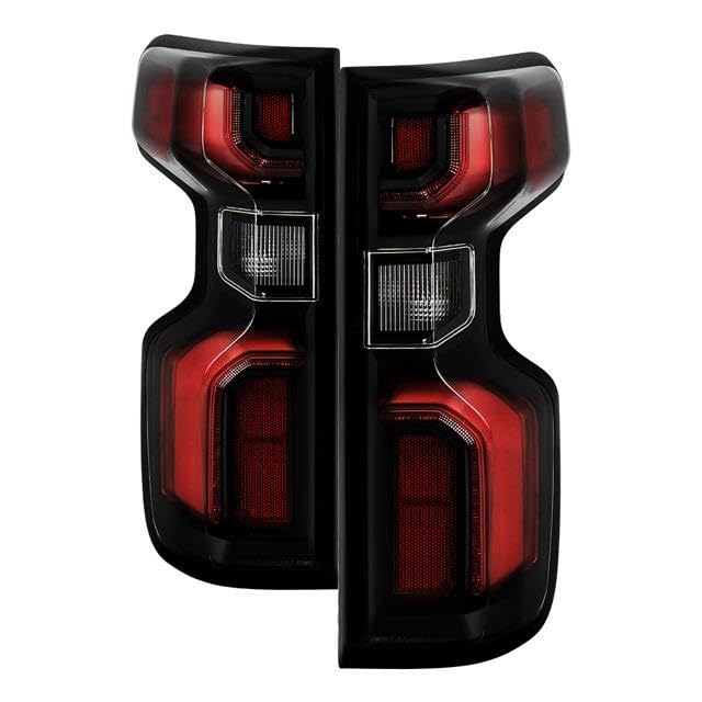 Chevy Silverado 19-23 1500/2500 (Fit Halogen Model only) Spyder LED Tail Lights w/Harness - Black