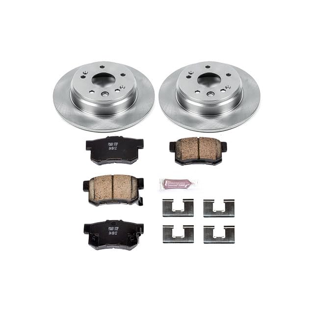 POWERSTOP Autospecialty KOE2308 Rear Replacement Brake Kit-OE Brake Rotors & Ceramic Brake Pads For Acura TL 1999-2003 [Model Specific]