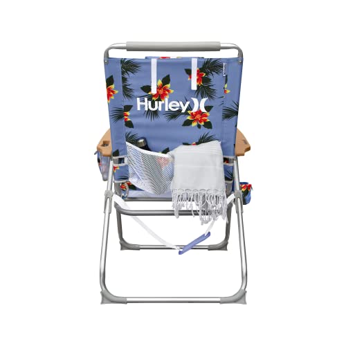 Hurley Wood Arm Hi-Boy Beach Chair, One Size, Moana Sky
