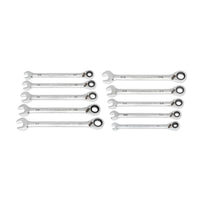 10 Piece GEARWRENCH 90-Tooth 12 Point SAE Reversible Ratcheting Wrench Set | 86658
