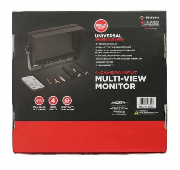 Commercial Quad-View Monitor - IBEAM 9 Inch (TE-9VS-4)