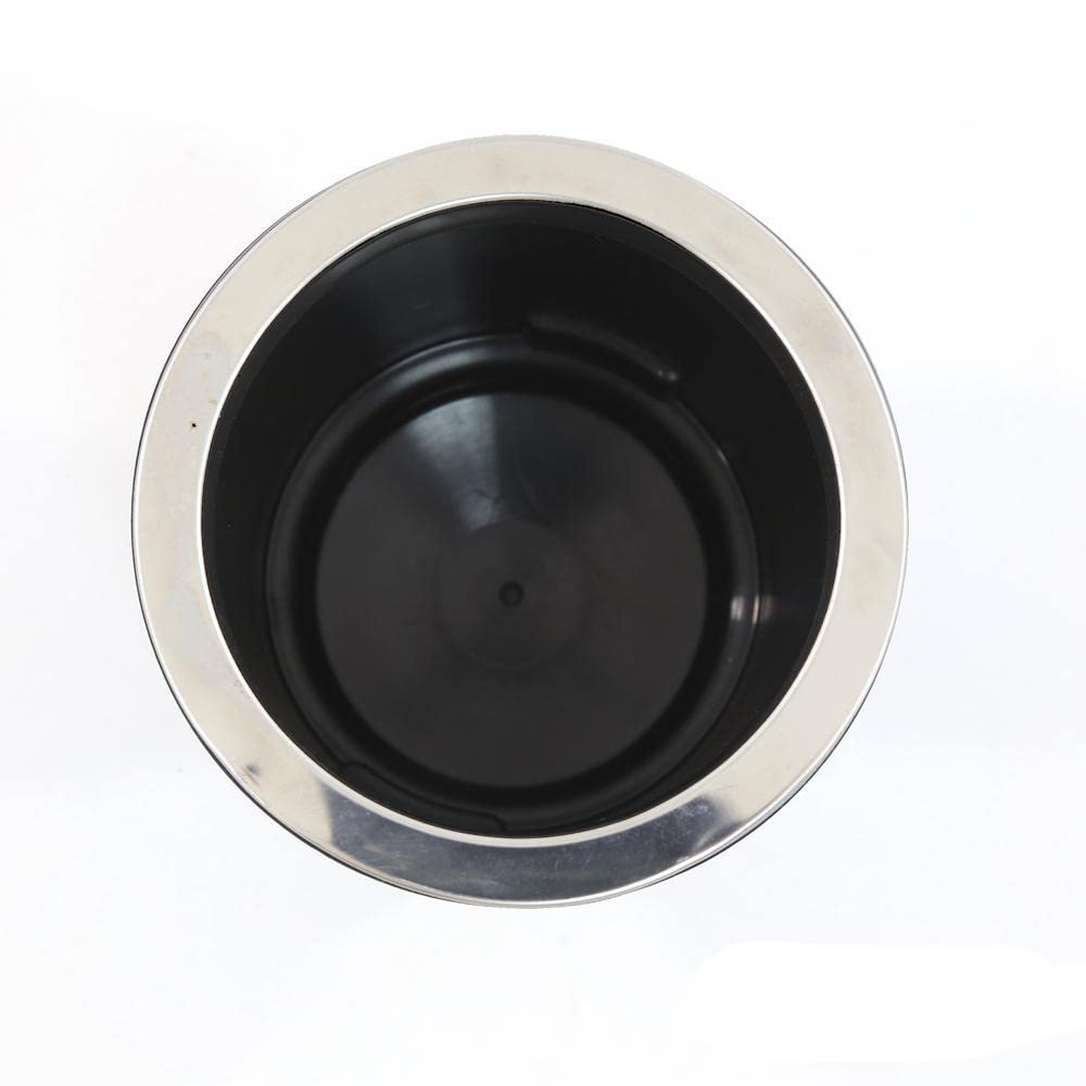 Cup Holder Removable w/Mounting Flange - Stainless Rim - Packaged