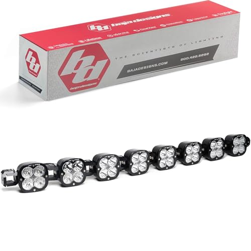 8XL Pro LED Baja Designs Linkable Light Bar Kit with Links, Rock Guards - Universal Fit, 51.52" Width (8 XL Pro LED)