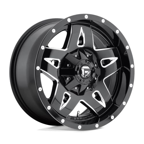 1PC Fuel D554 20X9 5X4.5/5.0 GL-BLK-MIL 01MM