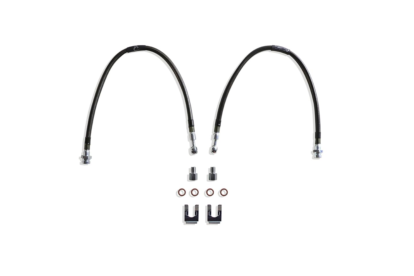 Part# 513400 MAX TRAC SUSPENSION'S is A Set of Front Extended Stainless Steel Braided Brake Lines