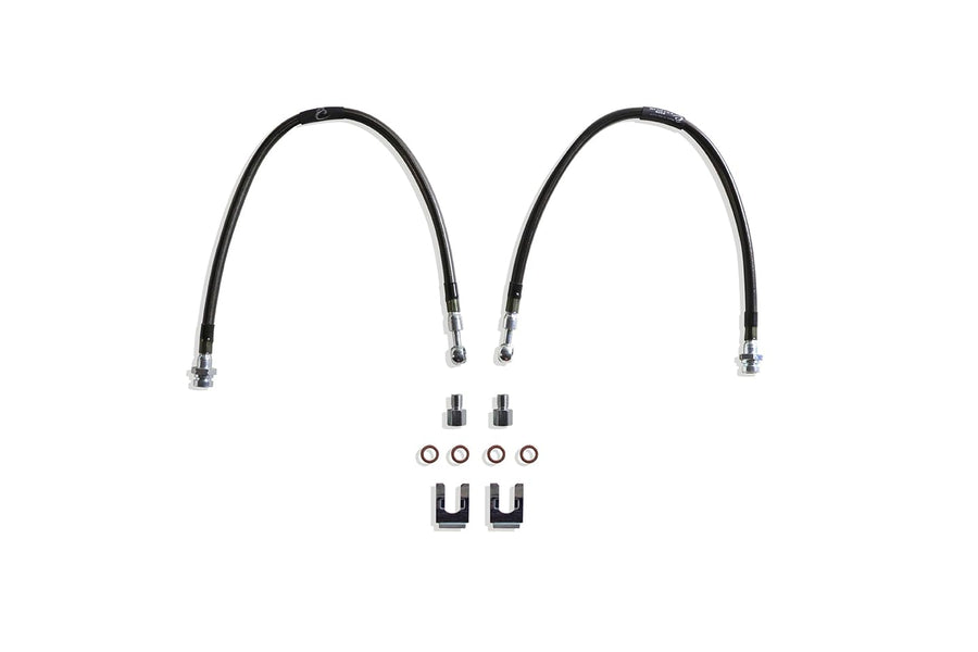Part# 513400 MAX TRAC SUSPENSION'S is A Set of Front Extended Stainless Steel Braided Brake Lines