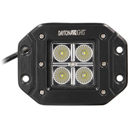 4 LED Cube Lights Daytona Lights 3.6” Flush Mount (Flood) – 2 Pack