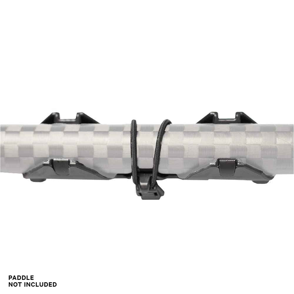 YakAttack Kayak Paddle Holder PadLoc with 2-Screw Universal Mount | Secure Paddle Clip with Two Points of Contact | Fits Standard Oar Shafts | Quiet & Durable | Kayak Accessories | Made in USA