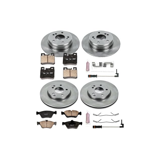 Power Stop KOE6343 Front and Rear Autospecialty Replacement Brake Kit-OE Brake Rotors & Ceramic Brake Pads For Mercedes-Benz C230 1999-2000 [Model Specific]