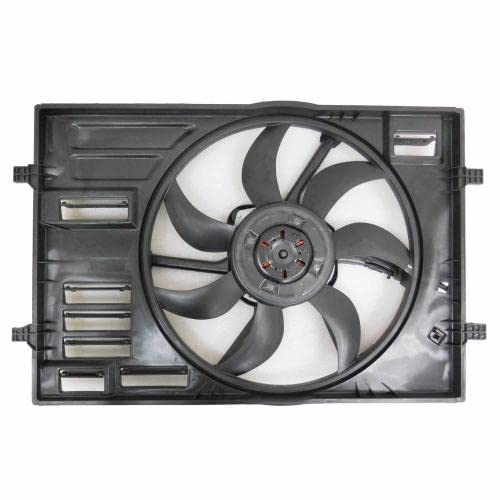 Go-Parts - Volkswagen Golf Radiator Cooling Fan Assembly for 2015-2021 Hatchback Replacement 5QM 121 203 H VW3115120 2016 2017 2018 2019 2020