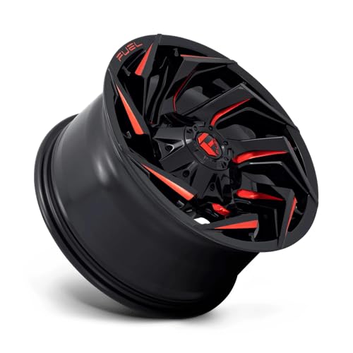 FUEL OFF-ROAD D755 15X8 REACTION, 5X4.5/4.75, 3.79, 18mm GLOSS BLACK MILLED WITH RED TINT - D75515800437