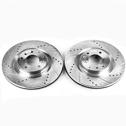 Power Stop Front JBR968XPR Drilled & Slotted Rotor Pair For Mazda RX-8 2004-2011 [Model Specific]