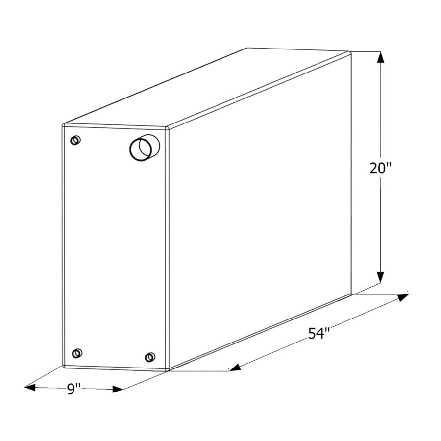 Fresh Water Tank ICON 12450, WT2450, 54x20x9, 39 Gal., Tank Only