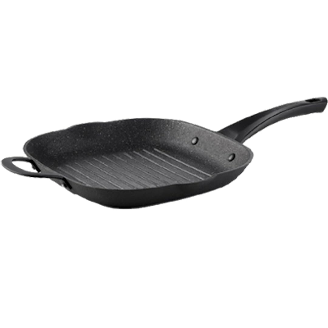 The Rock Starfrit 060903-004-0000 11" Cast Iron Grill Pan, Black