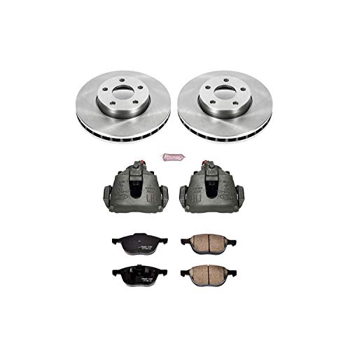 Power Stop KCOE5976A 1-Click Front Auto specialty OE Replacement Brake Kit with Caliper, 1 Pack For Ford C-Max 2013-2018, Ford Focus 2014-2018 [Model Specific]